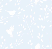 Pastel Blue Forest Birds tapeta