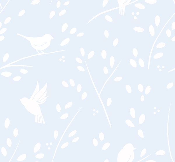 Pastel Blue Forest Birds