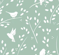 Lush Green WInter birds tapeta