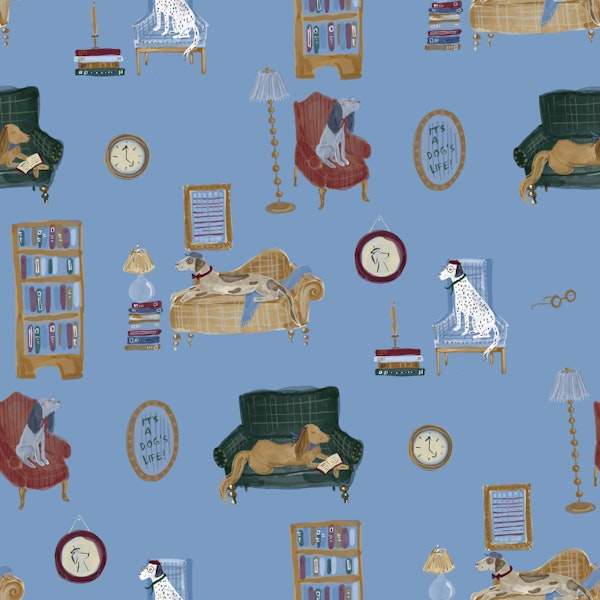 Library Dogs- Blue