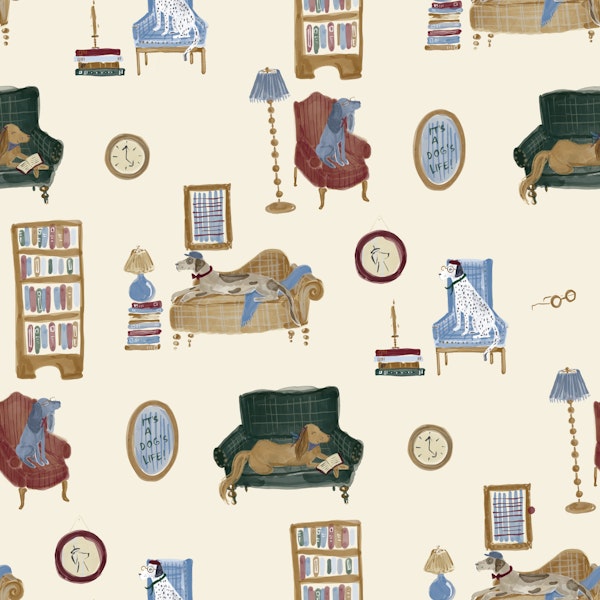 Library Dogs- Beige