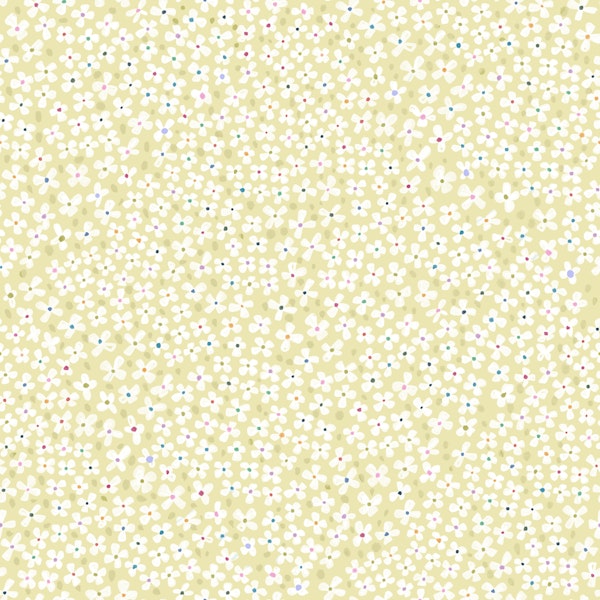 Ditsy Flowers- Chartreuse