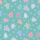 Swimming like Turtles- Light Teal