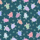 Swimming like Turtles- Dark Teal