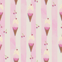 Ice Cream- Pink Stripes tapete
