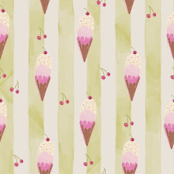 Ice cream- Green Stripes