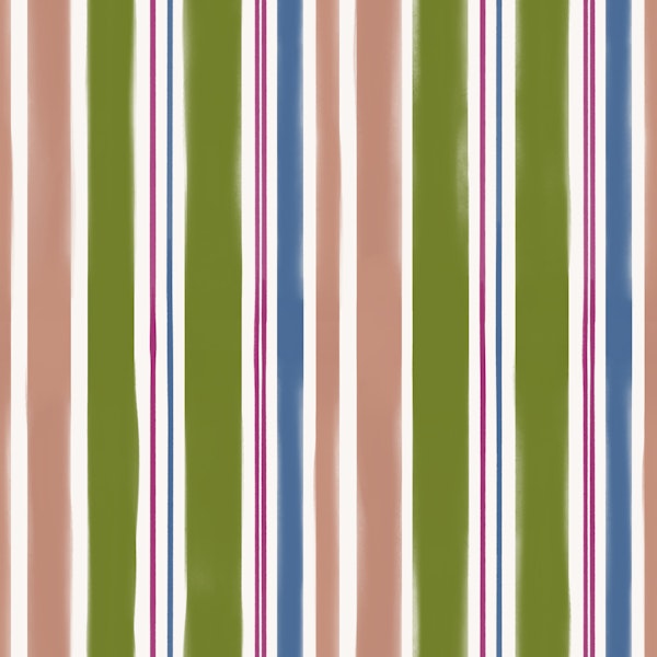 Olive and blush vertical stripes
