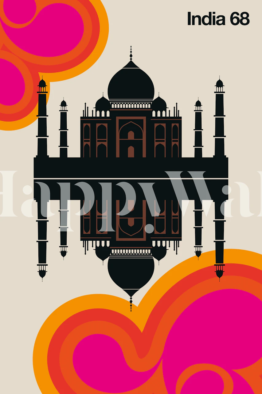 Vibrant India 68 tapetdesign i ett rum