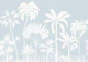 Palm Silhouettes - dusky blue