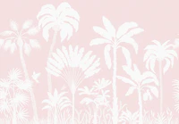 Palm Silhouettes - soft pink tapet