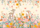 Ivory spring wildflowers nursery animals