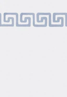 Greek Key Border - Misty Blue & Ivory wallpaper