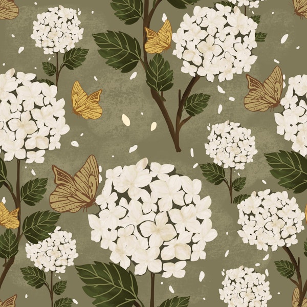 Ivory Hydrangea Reverie