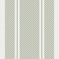 Modern Ticking - Sage on Cream tapet