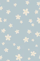 Simple Sweet Daisies - Blue Cream Yellow wallpaper