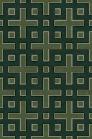 Deep Green Cross and Square Maze Large wallpaper