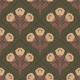 Olive green folk tulip flowers