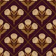 Burgundy floral diamond trellis