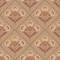 Taupe Floral Diamonds and Dots tapeet