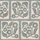 Dusty blue botanical square blocks