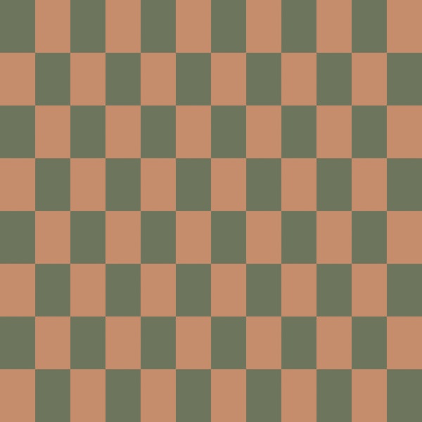 Clay Deep Sage Checker Pattern