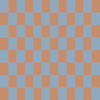 Terracotta Dusty Blue Check Tile Look tapete