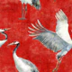 Cranes red
