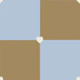 Powder Blue & Taupe Checkerboard With Hearts
