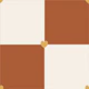 Terracotta and Ivory Checkerboard Hearts