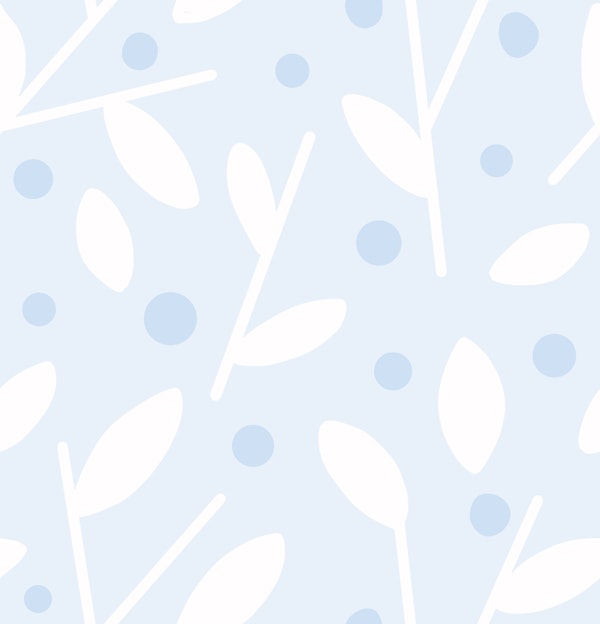 Pastel Blue Botanical