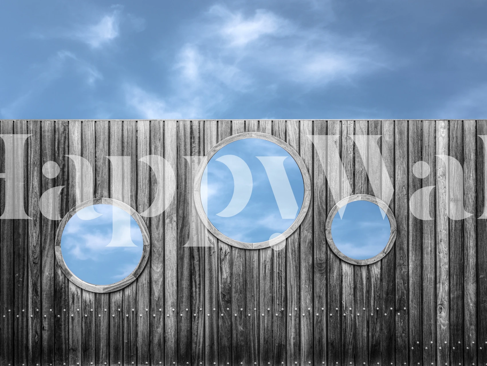 Unique wallpaper design showing different sky perspectives