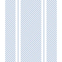 Modern Ticking - Blue on White - medium tapet
