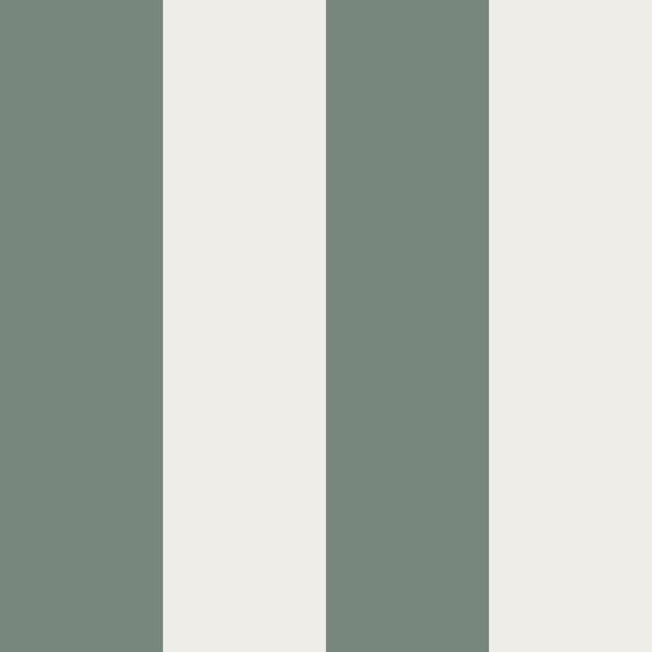 Sage Green Ivory Vertical Large Stripes