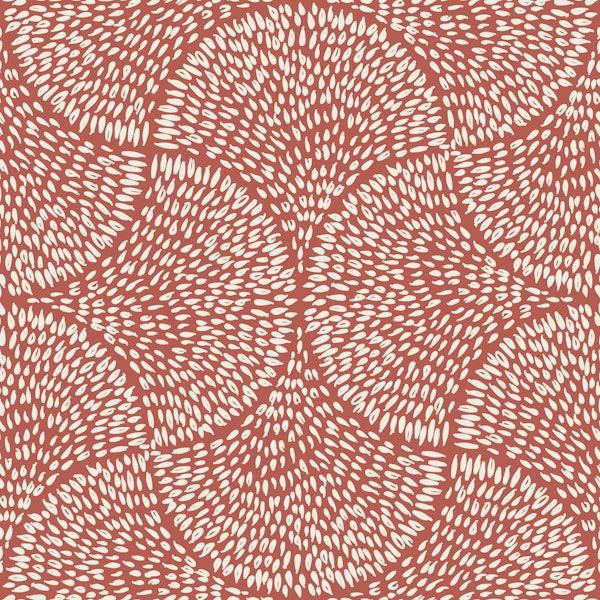 Brick Red Abstract Petal Dashes