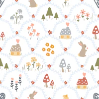 Fairytale Meadow in Blue tapeta