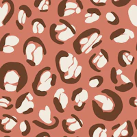 Bold Leopard Print Terracotta and Cream tapet