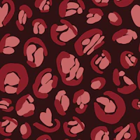Moody Leopard Print in Cherry Red and Oxblood tapet