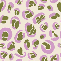 Eclectic Leopard Print Lilac Olive Green tapet