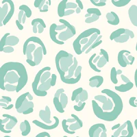 Soft Leopard Print Mint Green and Cream tapet