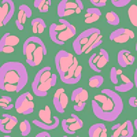 Leopard Print Apple Green Pink and Lilac tapet