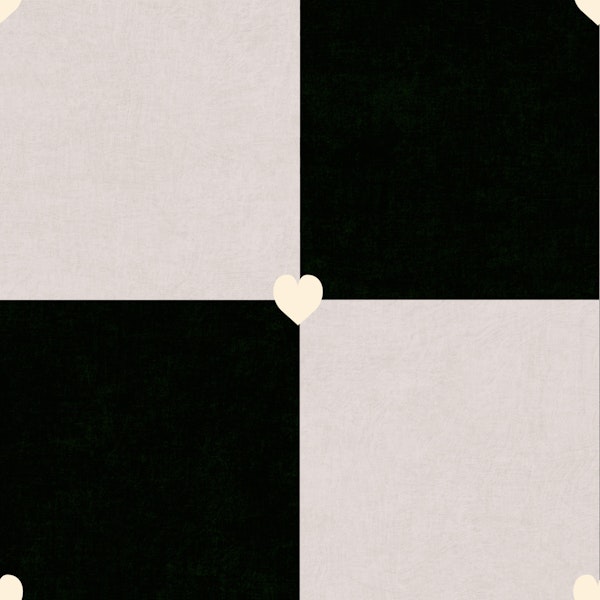 Black And Ivory Buffalo Check Blocks