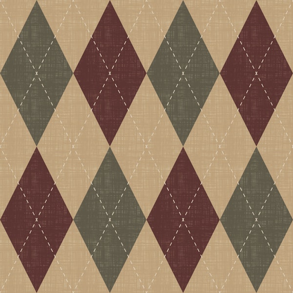 Argyle Harlequin Rich Warm Tones
