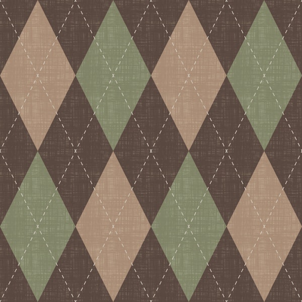 Argyle Harlequin Soft Muted Hue