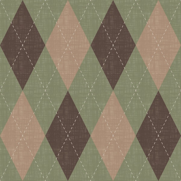 Argyle Harlequin Diamond Soft Muted Hue