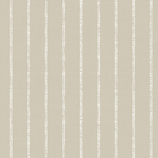 Taupe Linen Vertical Stripes