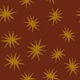 Vintage yellow stars on rust brown