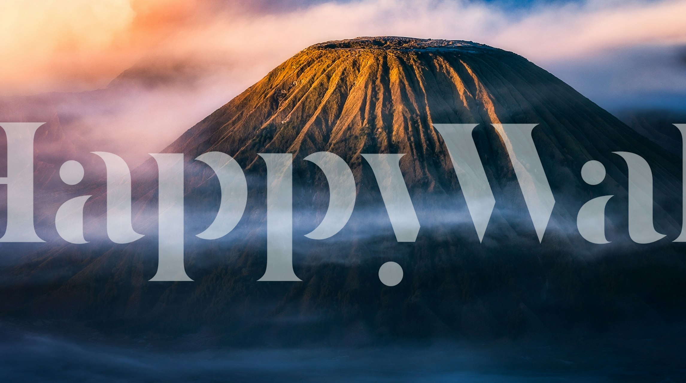 Morning Mount Bromo wallpaper in a room