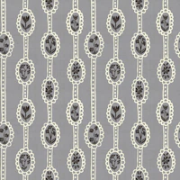 White botanical stripes on grey small tapetit