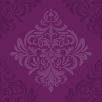 Rich Plum Baroque Damask Motif wallpaper