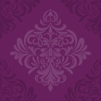Rich Plum Baroque Damask Motif small wallpaper